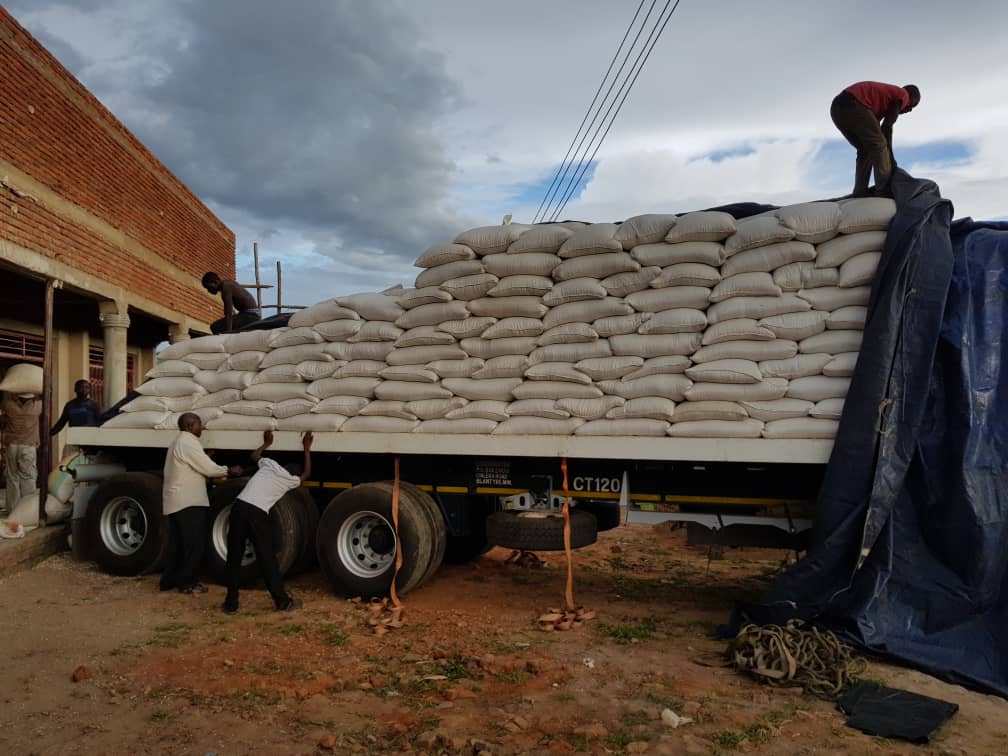 Offloading at AFMAK's warehouse