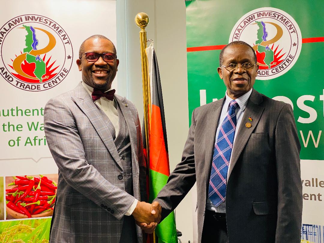 Minister of Trade with one of the potential investors Prince Franklin Omene Minister of Trade with one of the potential investors Prince Franklin Omene