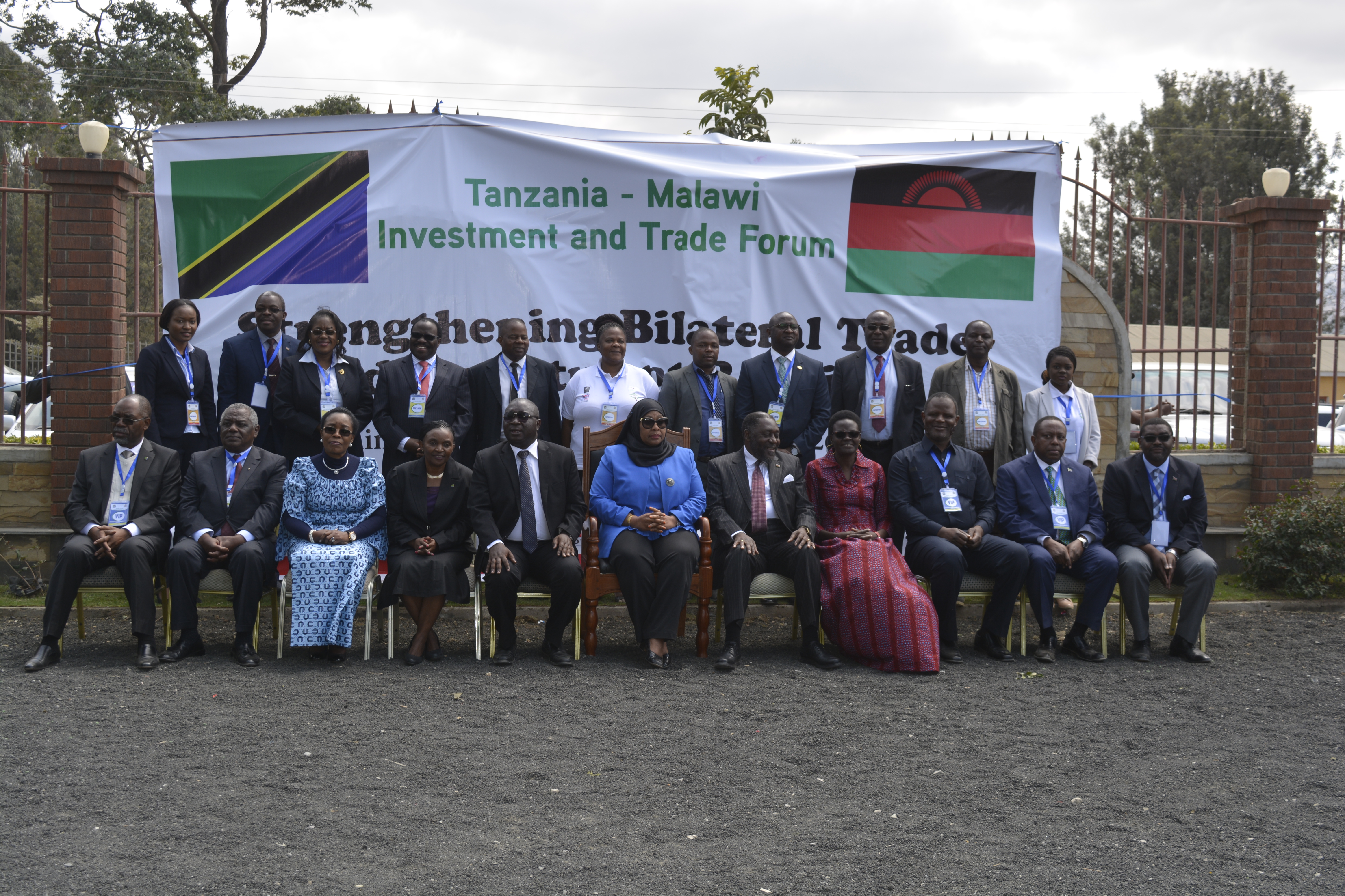 The Malawi Delegation pose to a Group Photograph with the Tanzanian Vice President